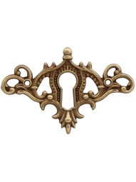 Brass American Oak Cabinet Keyhole